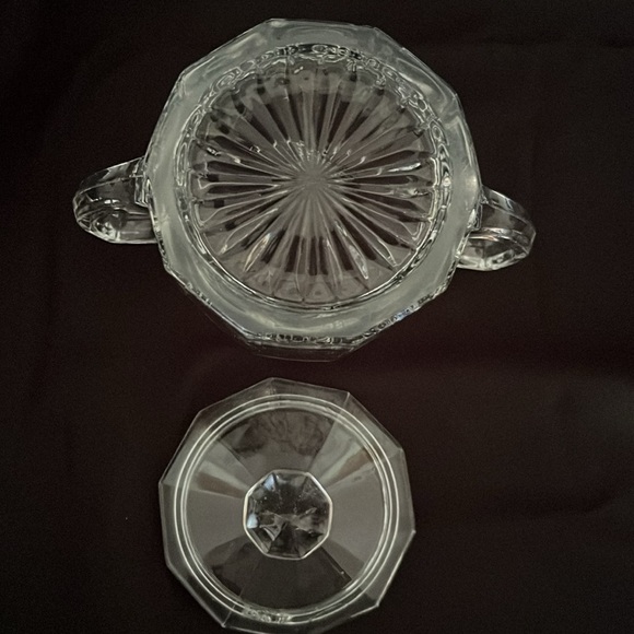 Vintage Star Burst Covered Glass Sugarer - Picture 4 of 5